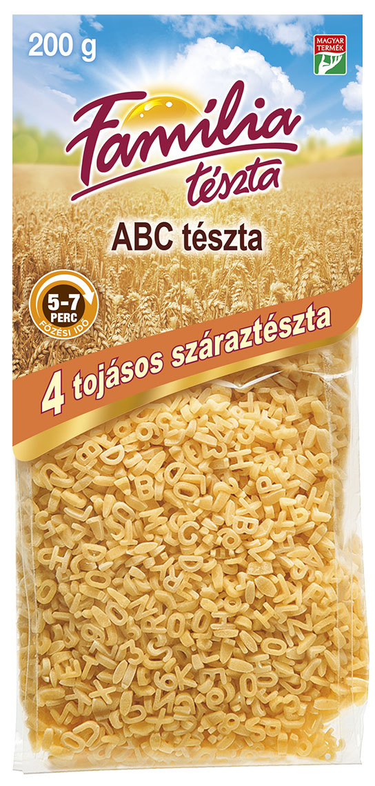 ABC tészta 4 tojásos száraztészta 200 g